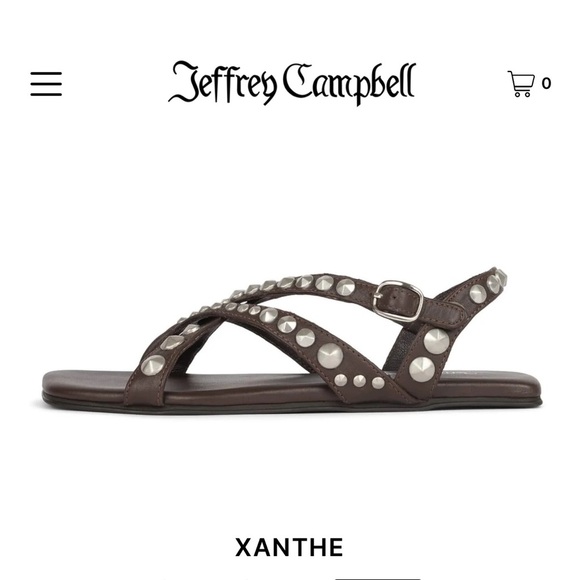Jeffrey Campbell Anthropologie Xanthe Brown Leather Gladiator Sandals New - Picture 7 of 10
